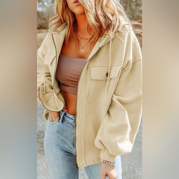 Apricot Zip Jacket w/Hood - Picture 2 of 5